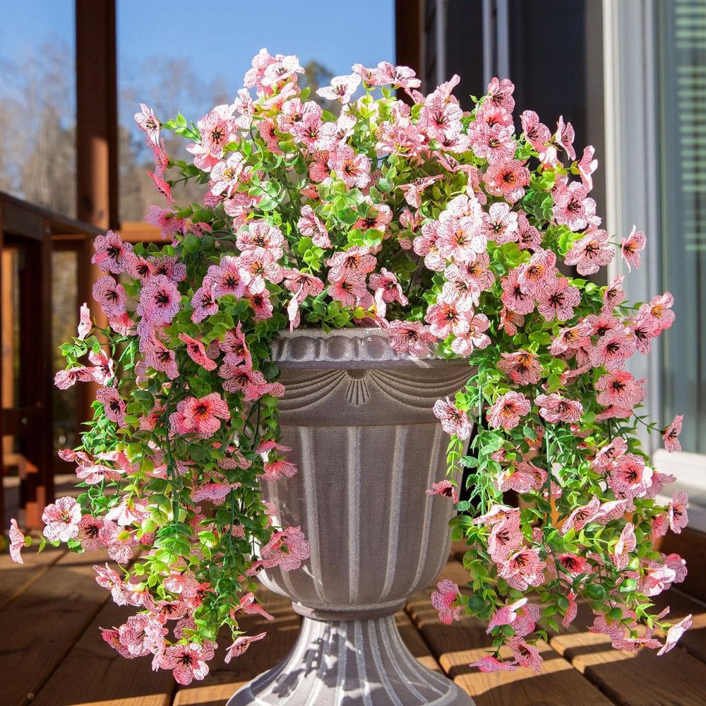 Flores artificiais INSPRING Faux Outdoor Pink Daisy 2 peças