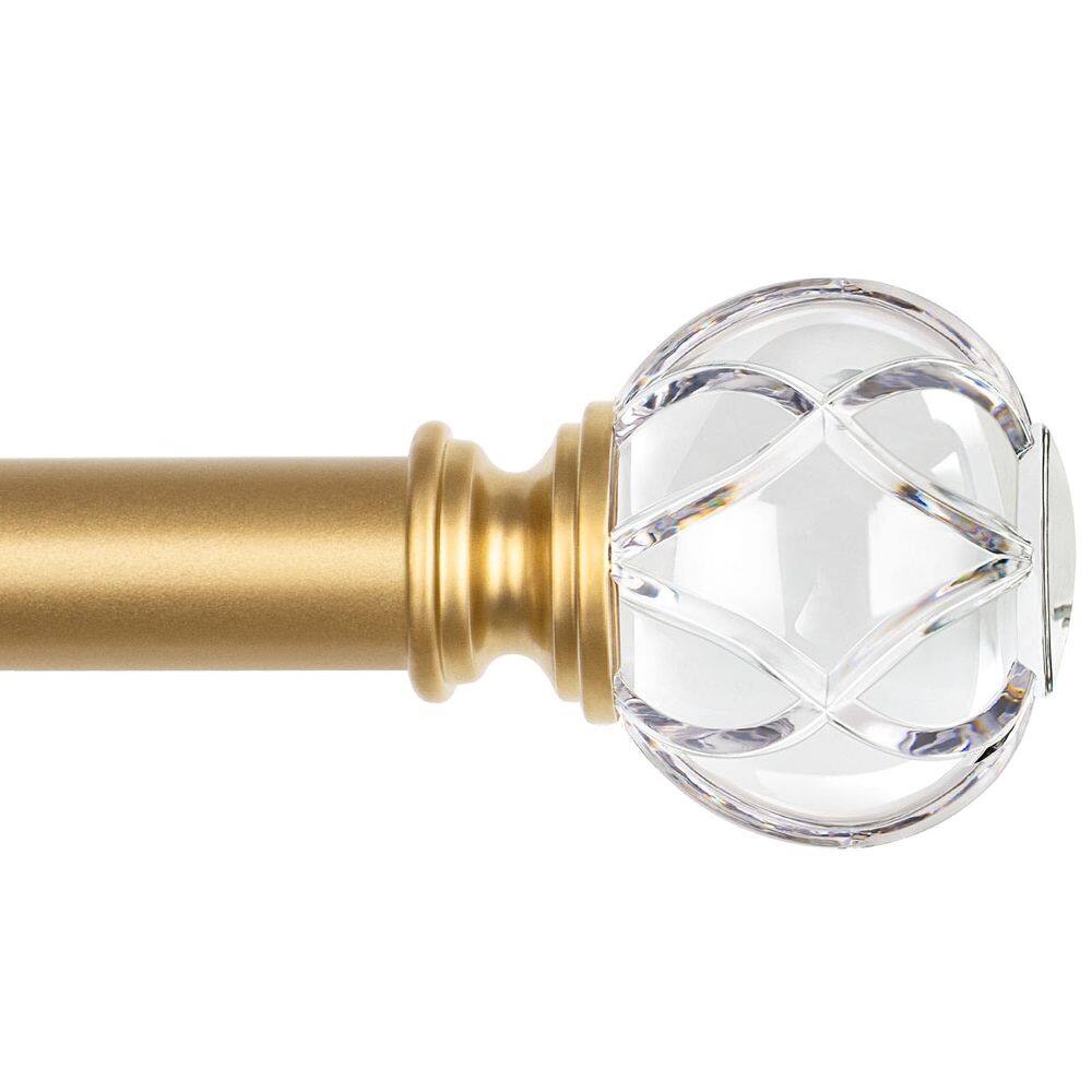 Varão de cortina KAMANINA telescópico de 1 m em ouro luxuoso com pontas de cristal