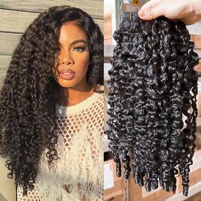 Pacotes de cabelo YMS 3C4A Burmese Curly 100% cabelo humano 55cm