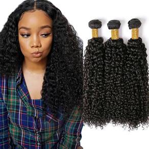 Pacotes de cabelo Biottihair Kinky Curly Natural Black 30-40cm
