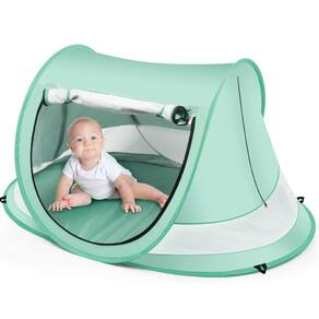 Barraca de praia para bebês Kapeazo Large Pop Up com mosquiteiro UPF 50+