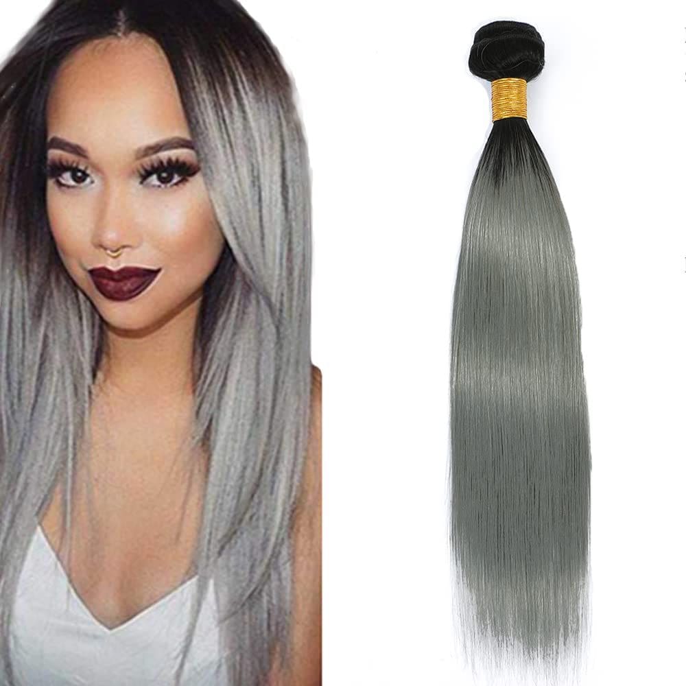 Pacote de cabelo Freiuoke 1 pacote Brazilian Virgin 70-90cm Silv