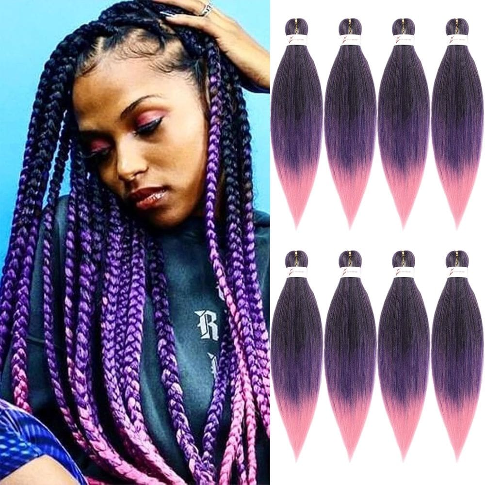 Pacotes de 8 x 8 sintéticos pré-esticados de 18 polegadas da Braiding Hair Zoewan