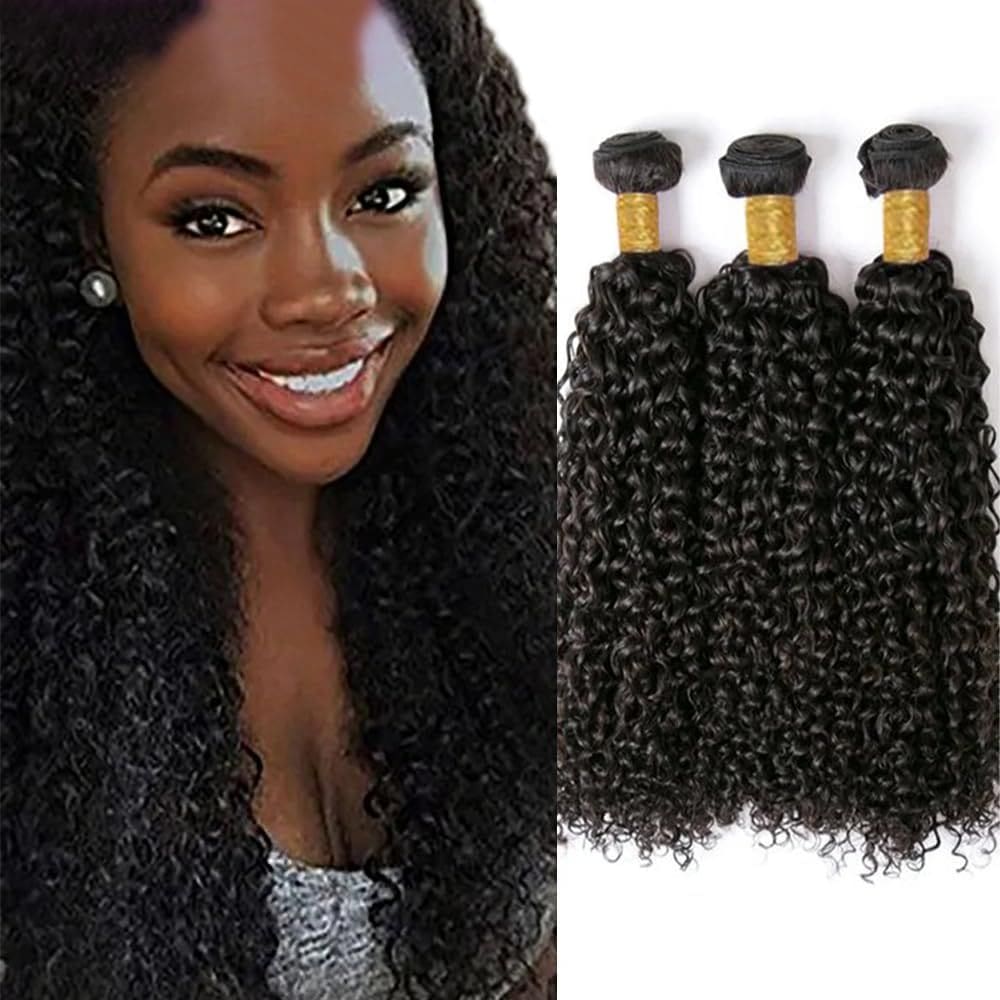 Pacotes de cabelo Biottihair Kinky Curly Natural Black 56-66cm