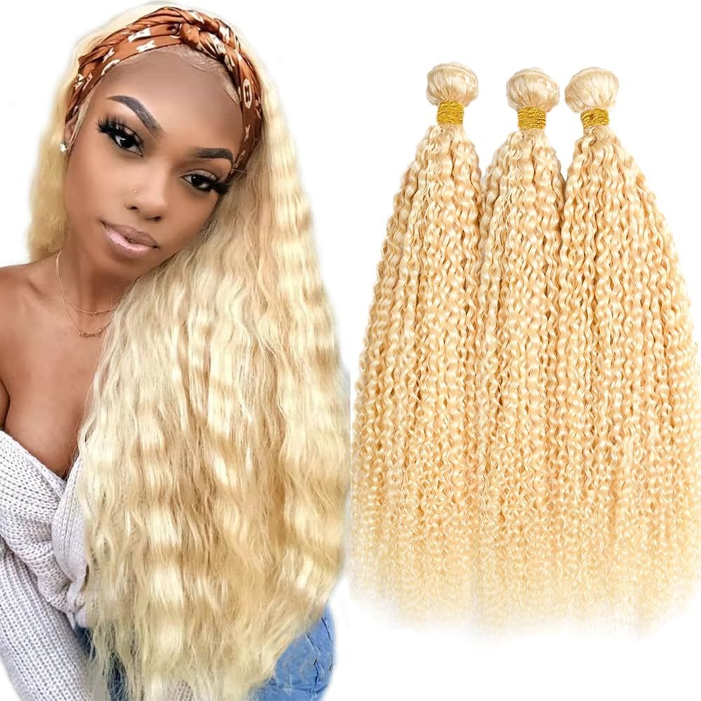 Pacotes de cabelo Biottihair Blonde 613 Curly Wave 45-55cm