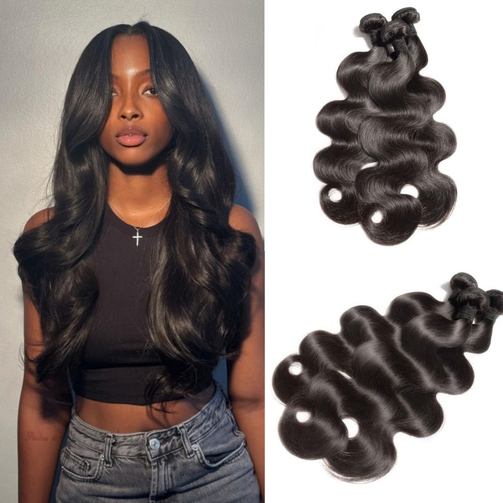 Pacotes de cabelo RLNNRS Body Wave 12A Brazilian Virgin Hair 3x40cm