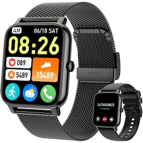Rastreador de fitness Smartwatch Boquaw à prova d`água para homens e mulheres