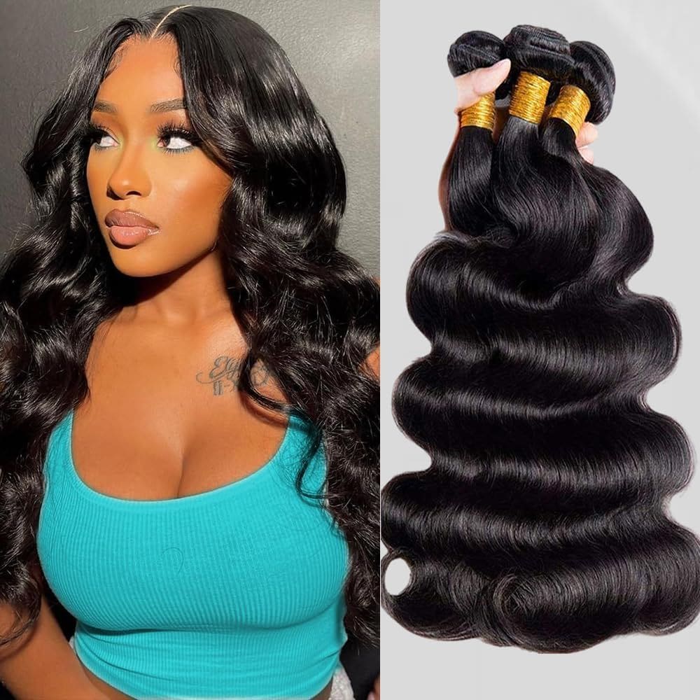 Pacotes de cabelo ZGWG 12A Brazilian Body Wave 3 pacotes 35-100g