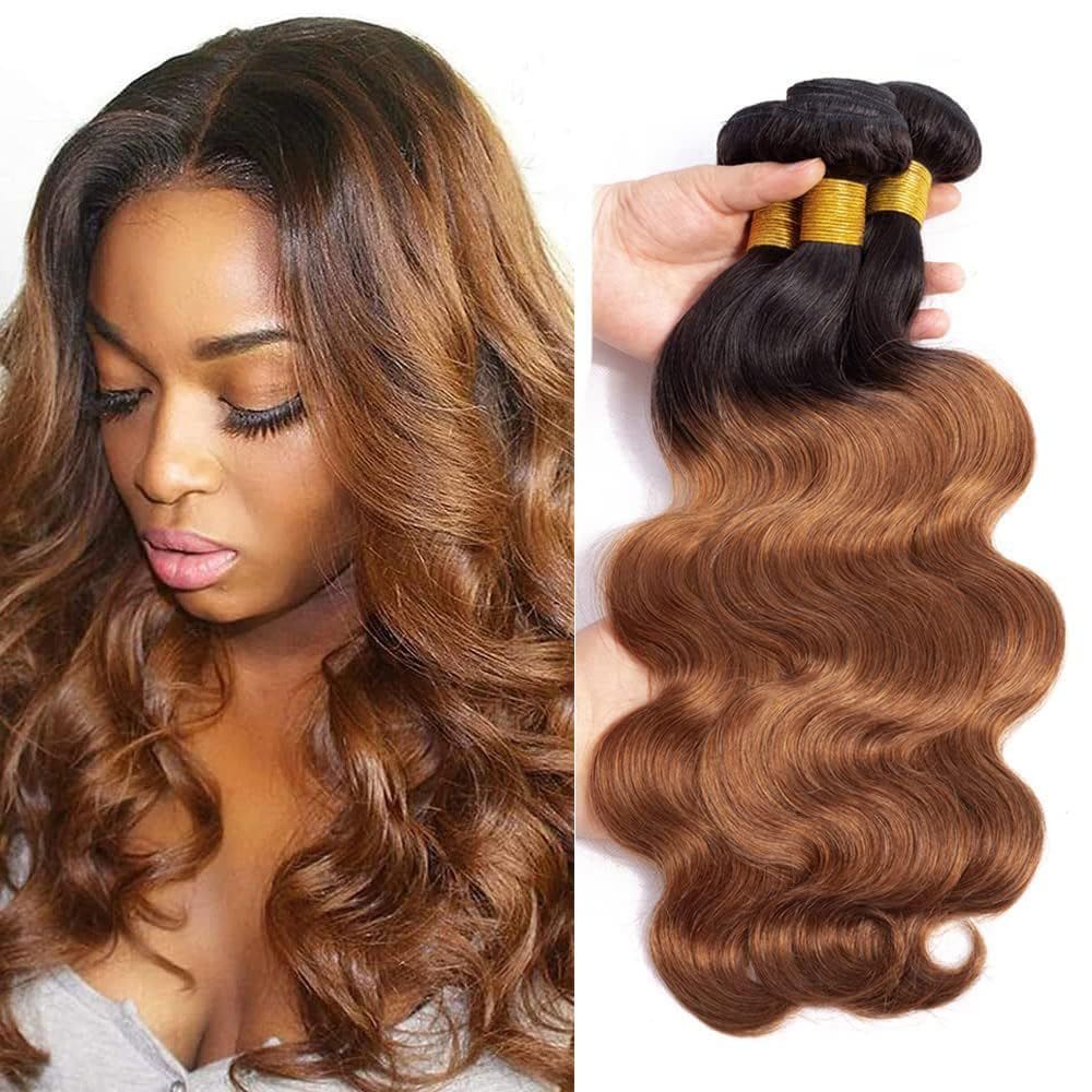 Pacotes de cabelo Biottihair Brown Ombre Body Wave 60 65 70cm