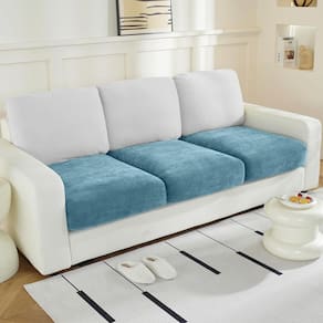 Capas de almofada de sofá WEYOND Super Stretch Chenille Blue 3 peças