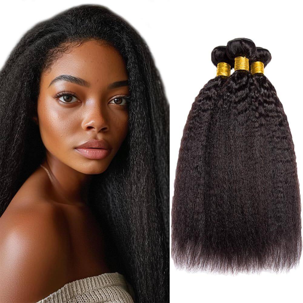 Pacotes de cabelo Biottihair Yaki Straight Human Hair 25-35cm