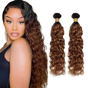 Pacotes de cabelo HertFeu 10A Brazilian Water Wave 30cm 32cm 1B/30