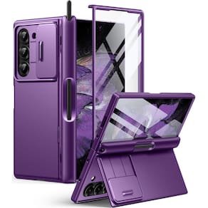 Capa de telefone BERFY para Samsung Galaxy Z Fold 6 com S Pen roxa