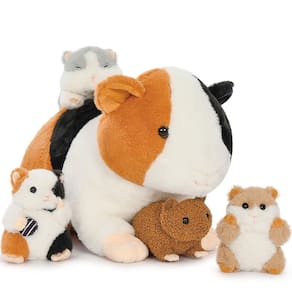 Porquinho-da-índia Karister de pelúcia com 4 peluches de 50 cm