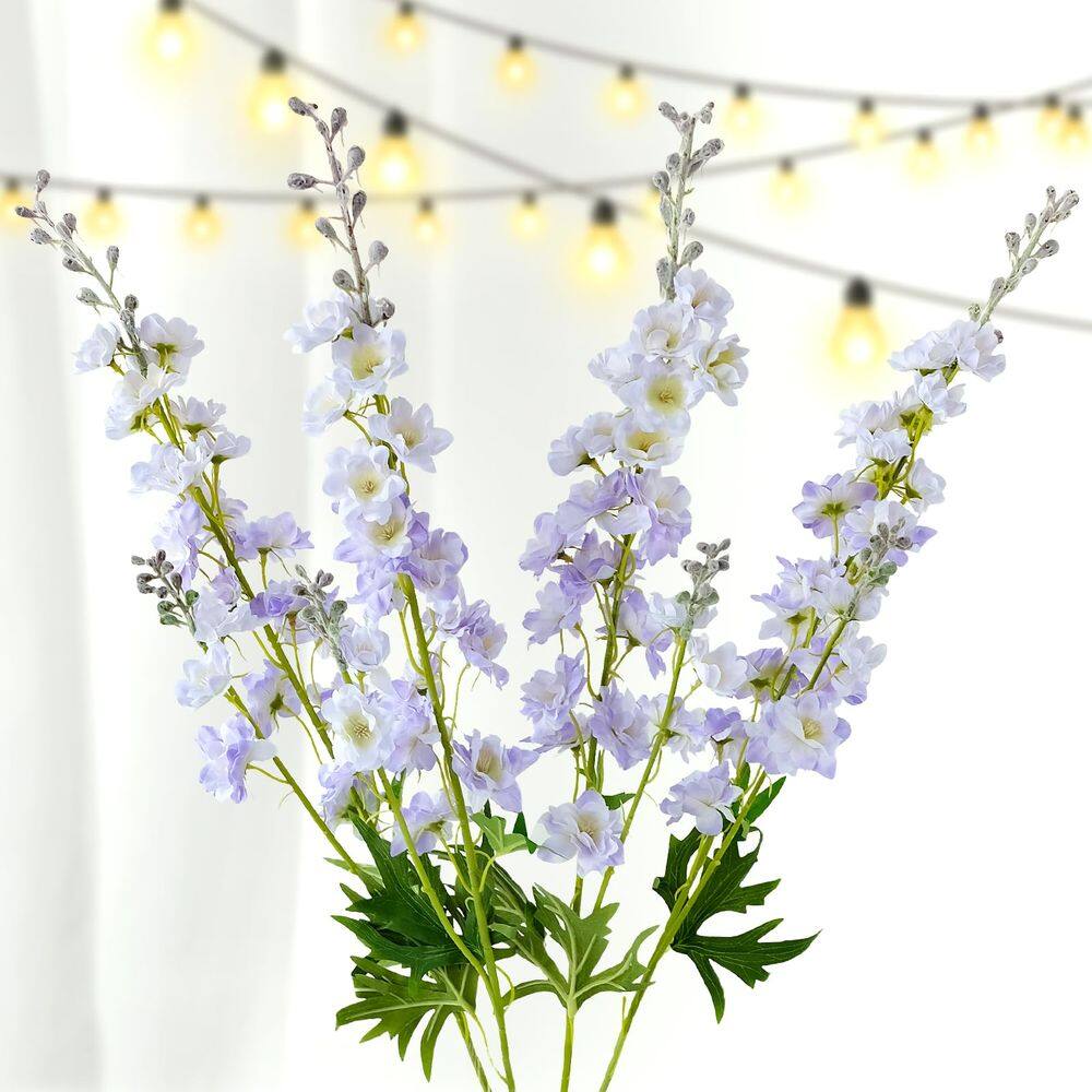 Flor artificial ZYTUYO Delphinium 85cm com 22 cabeças de flores