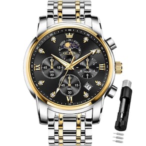 Relógio OLEVS Luxury Dress Moon Phase Analog para homens