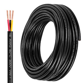 Fio elétrico 16 calibre 3 condutores 16AWG PVC trançado 15m