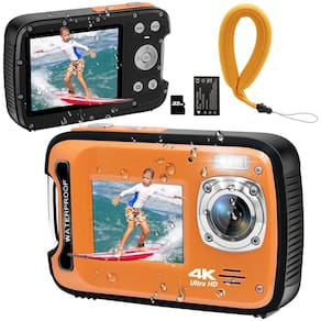 Câmera subaquática YEEIN 4K 48MP impermeável 17m com alça 32GB