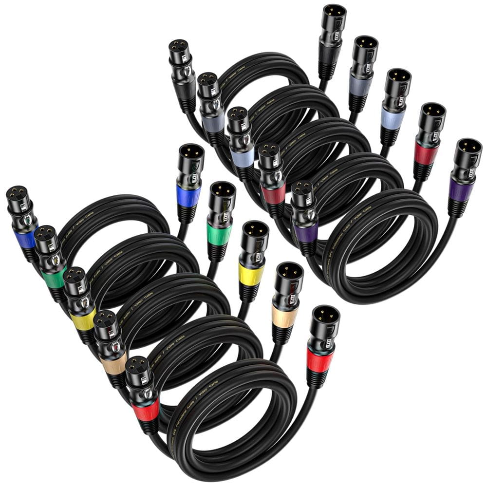 Cabos XLR EBXYA, pacote com 10 cm, microfone balanceado de 3 pinos
