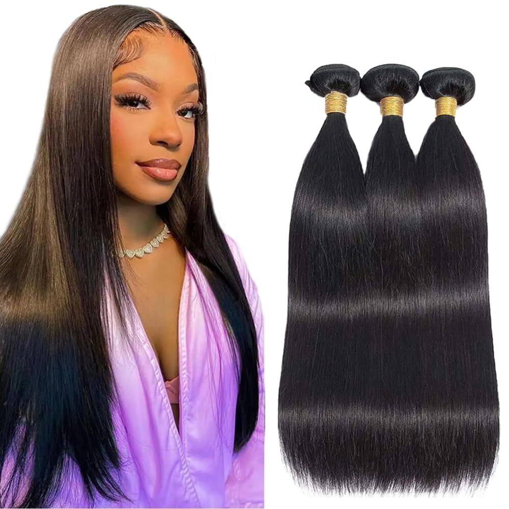 Pacotes de cabelo YOUNGHANN Brazilian Straight 20cm Natural Black
