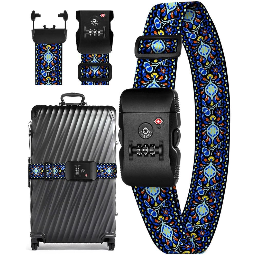 Alças de bagagem Slohif TSA Lock para malas, cinto de viagem