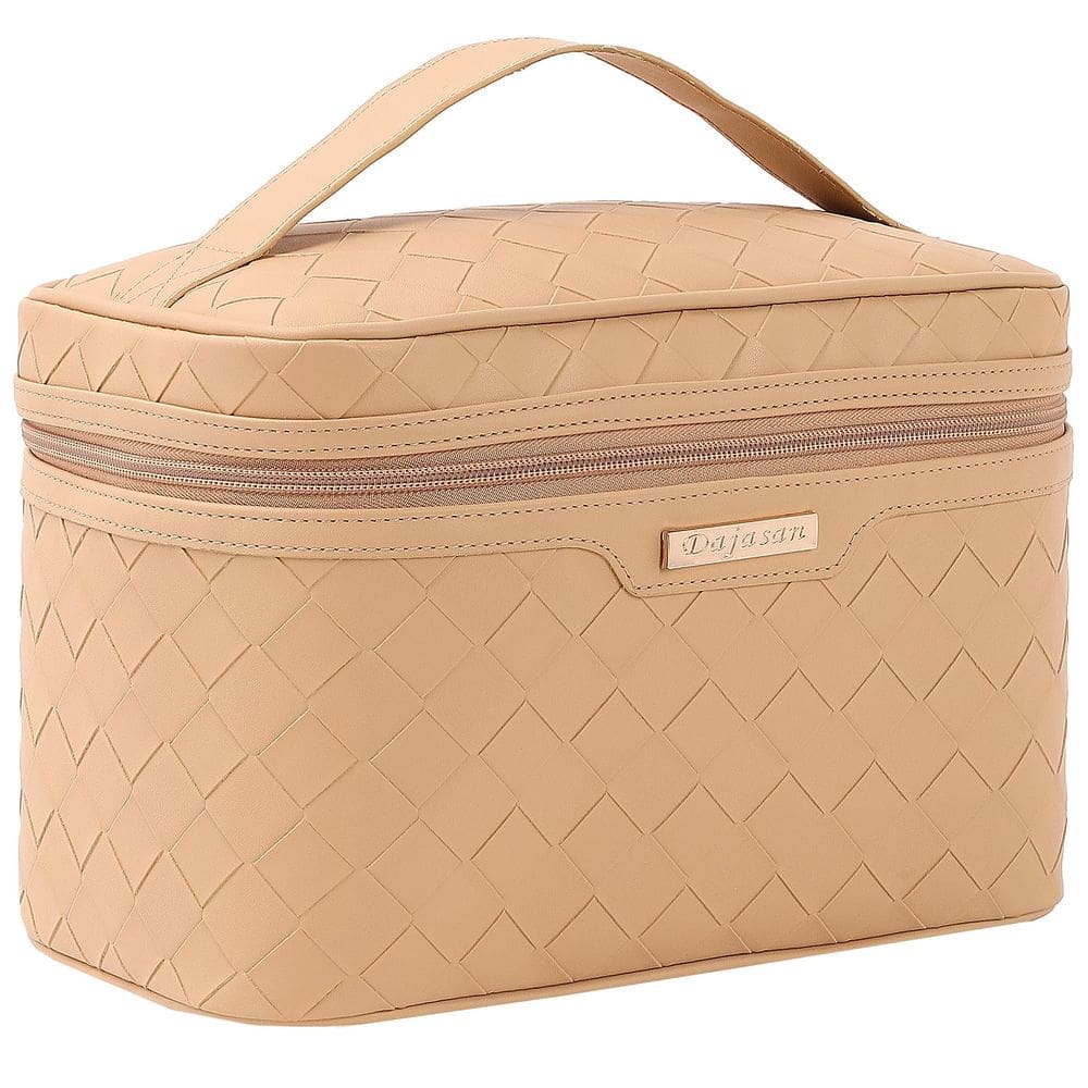 Bolsa de maquiagem Dajasan Travel Cosmetic Organizer PU Leather