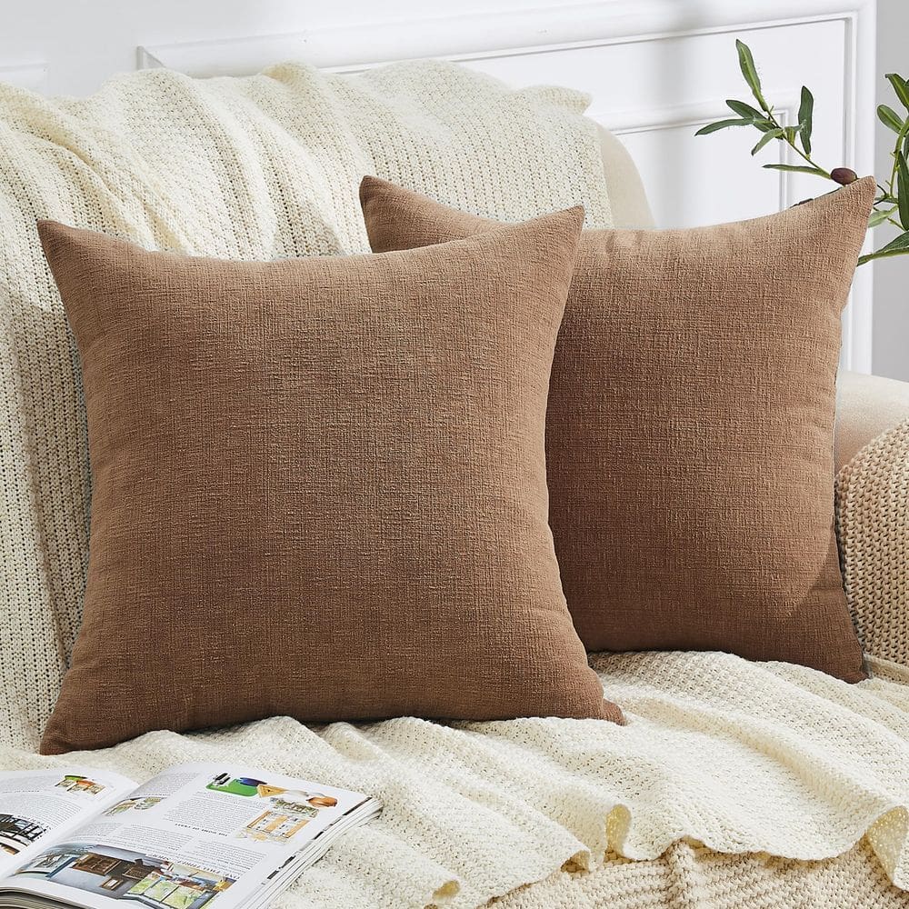 Capas de almofada GAWAMAY Decorative Chenille 60 x 60 cm (pacote com 2)