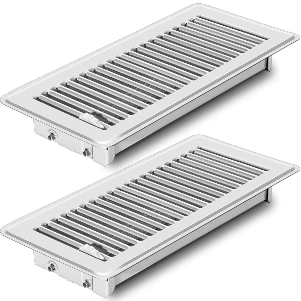 Tampa de ventilação de metal pesado Floor Register DGB 4x10&quot; x2