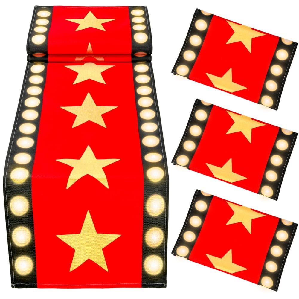 Tapete vermelho Table Runner WHQXFDZ Movie Night 33 cm x 183 cm