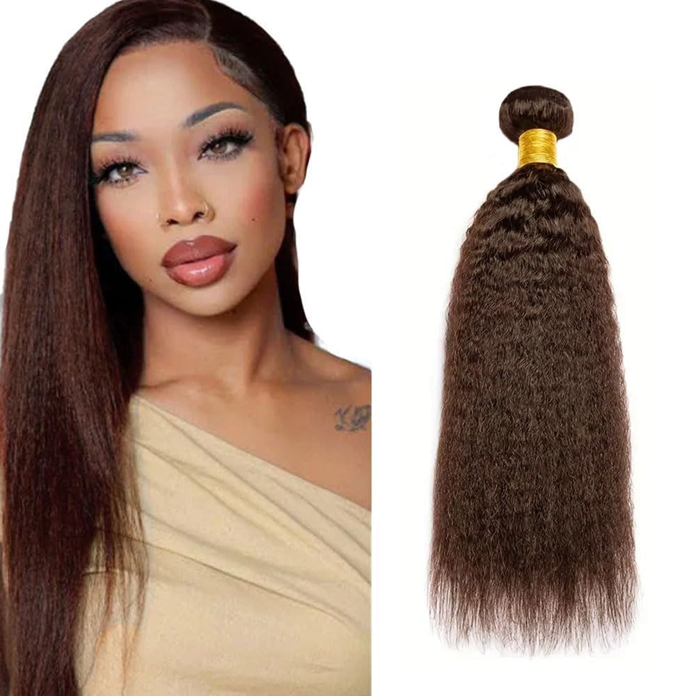 Pacotes de cabelo Raivide Chocolate Brown Kinky Straight 26