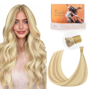 Extensões de cabelo DOORES I Tip 14 polegadas 50g/100s Remy Human Hair