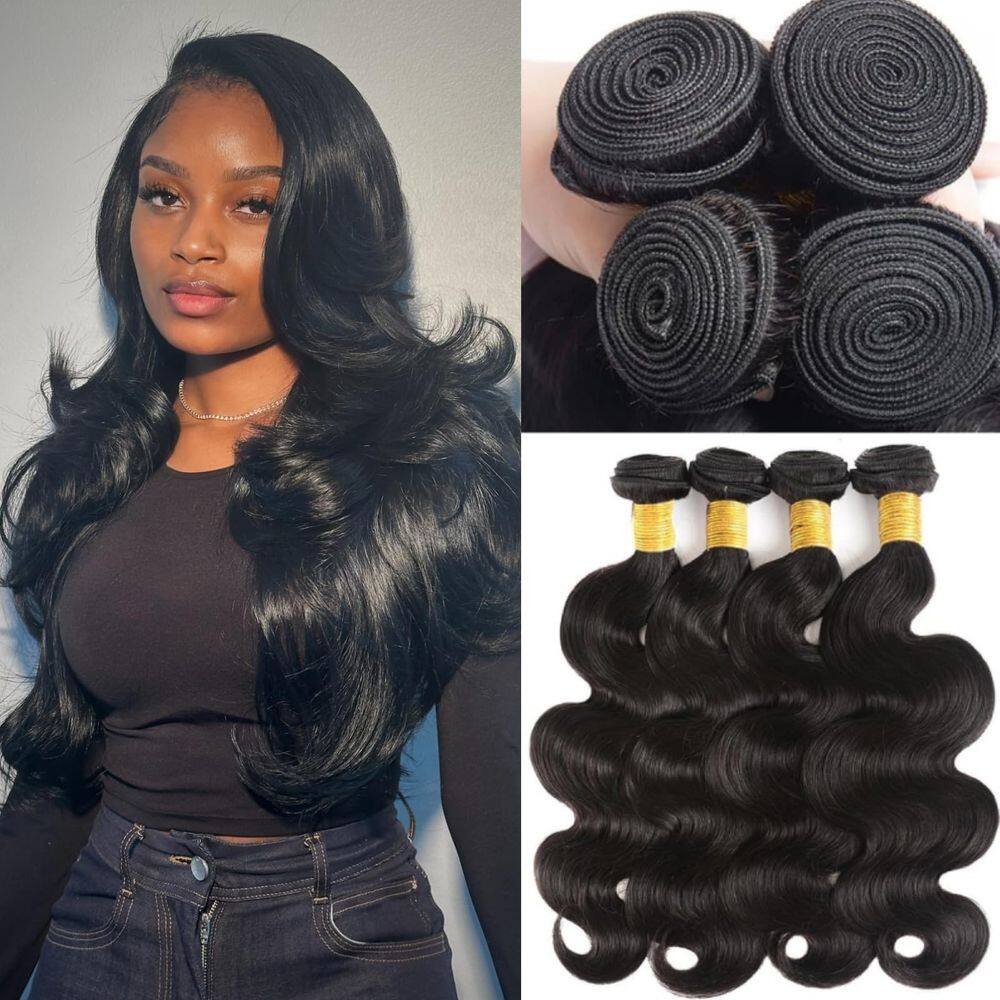 Pacotes de cabelo RLNNRS Body Wave 12A Brazilian Virgin x4 35-70cm