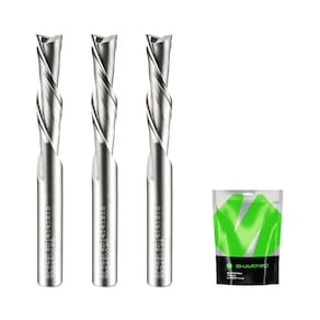 Broca de roteador SHARPRO Downcut Spiral, haste de 1/4", corte de 6,35 mm