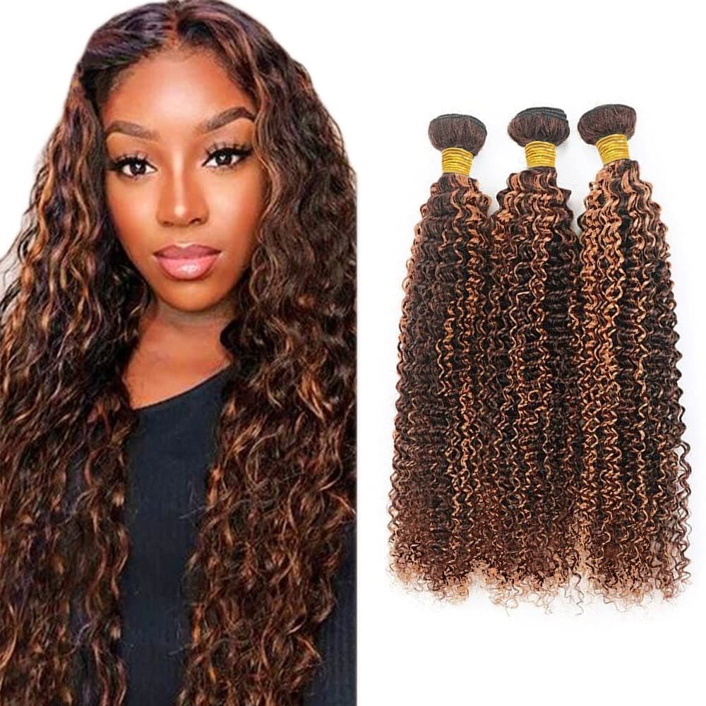 Pacotes de cabelo Freiuoke Kinky Curly Brazilian Virgin 40-50cm
