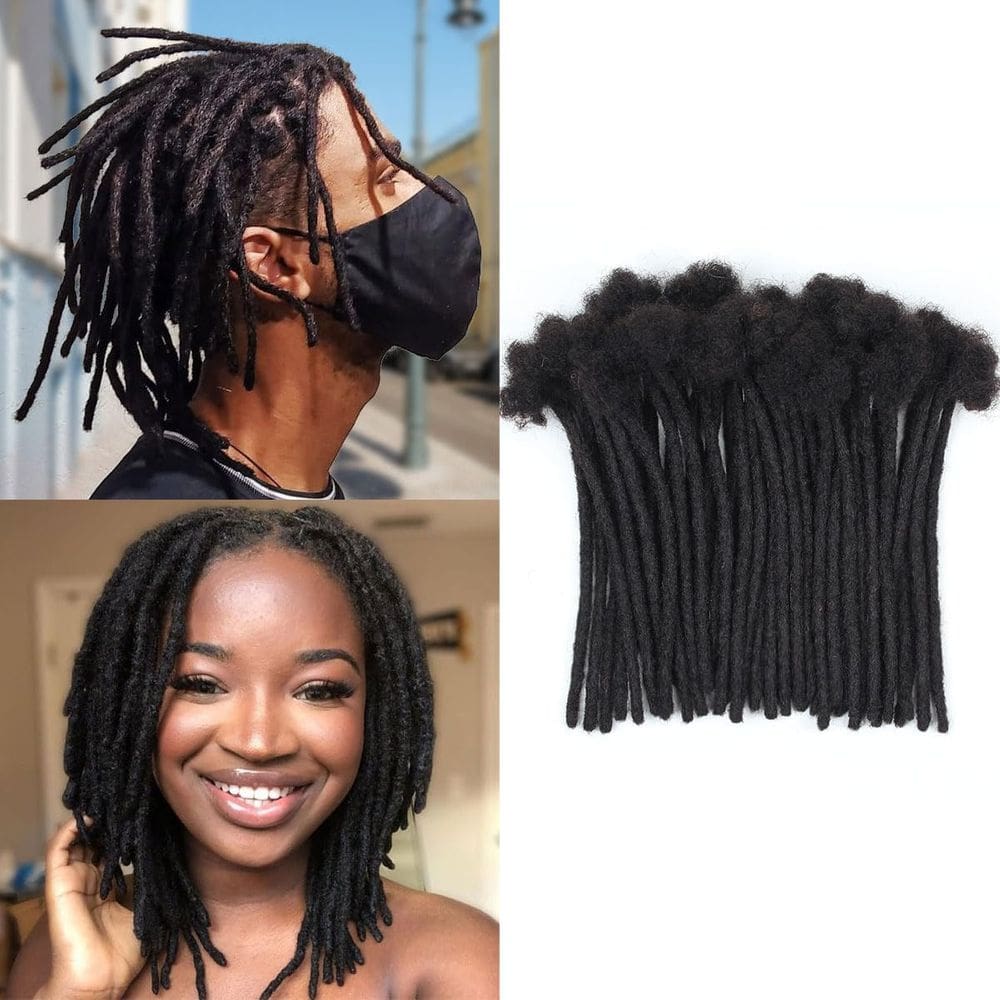Extensões Dreadlock Vecago 15cm 50 fios 100% cabelo humano