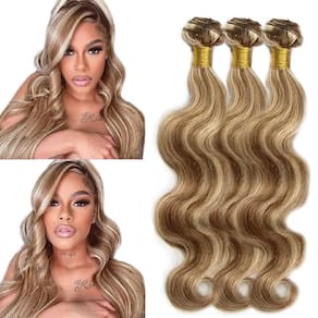 Pacotes de cabelo Fridnae P4/613 Highlight Body Wave 10 12 14 polegadas