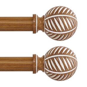 Varão de cortina HTZON Wood 45-150cm Boho Imitation Wood Grain