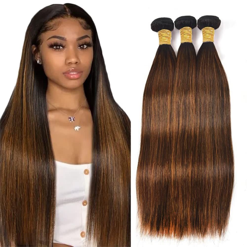 Pacotes de cabelo Freiuoke Highlight Straight Brazilian 50 55 60cm