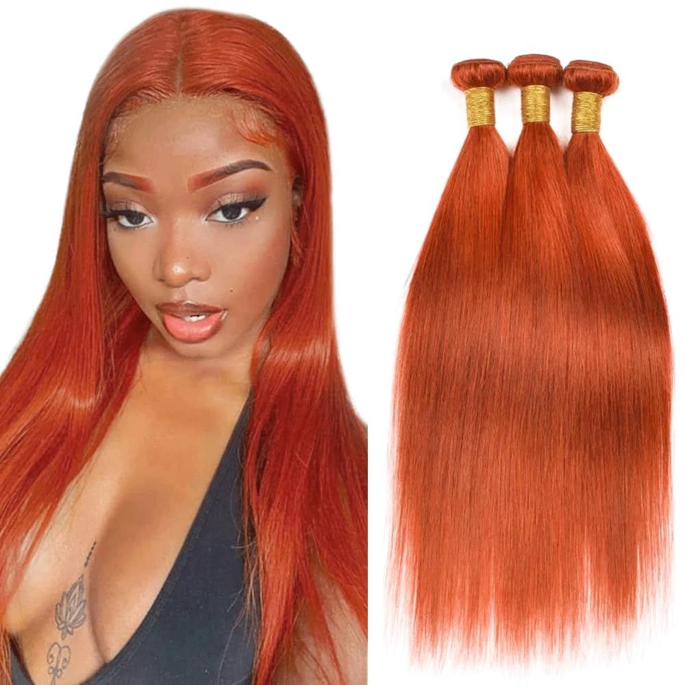 Pacotes de cabelo Fridnae Hair Ginger Color #350 Straight 14-18in