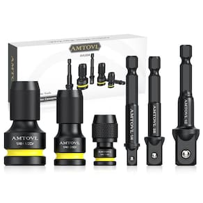 Conjunto de adaptadores de bits AMTOVL Impact 1/4 Hex Converter com soquete