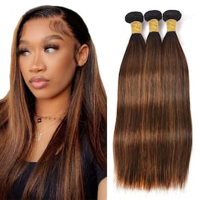 Pacotes de cabelo Freiuoke P4/30 Straight 66cm Brazilian Virgin