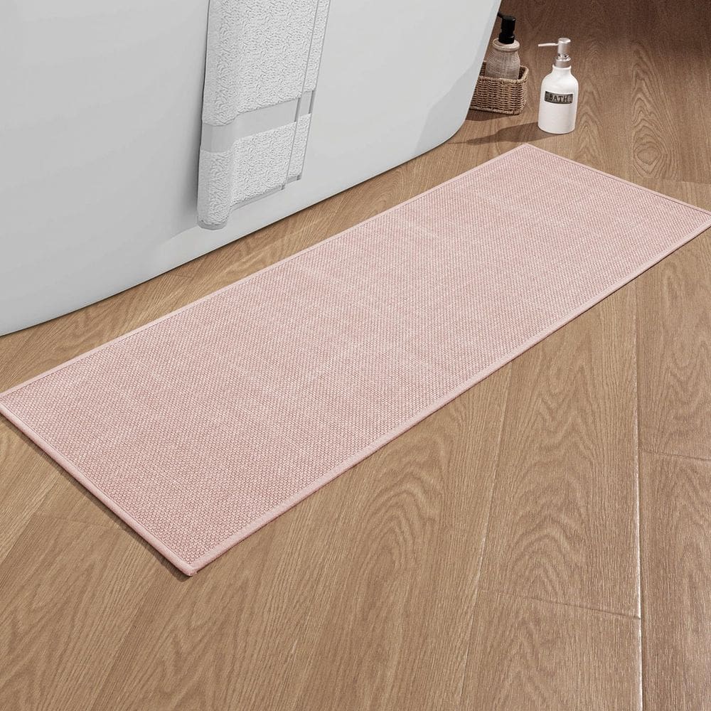 Tapete de banho chakme Ultra Thin Antiderrapante 120x43cm rosa