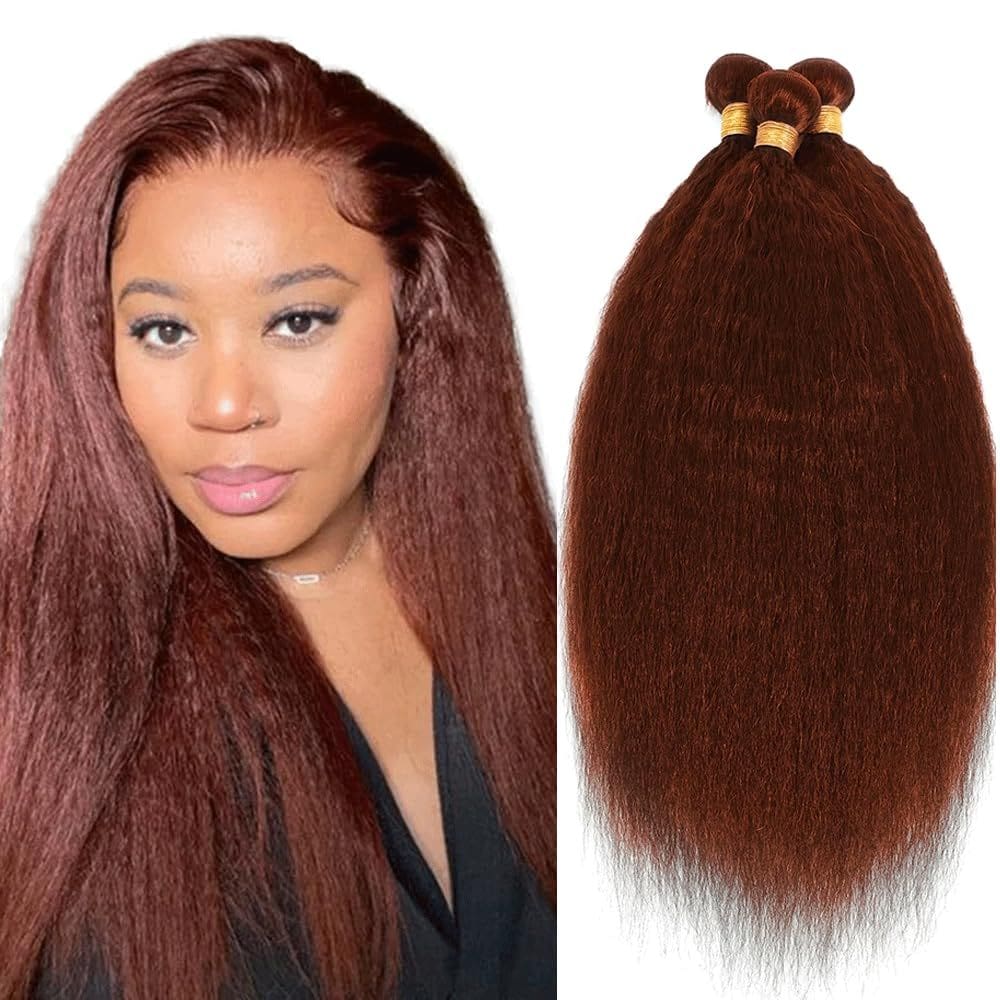 Pacotes de cabelo Fridnae Hair Kinky Straight 20cm 22cm 24cm Cor 33