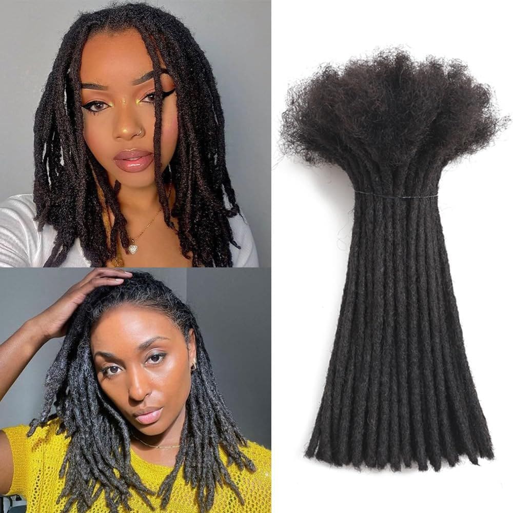 Extensões Dreadlock Bangxunk Human Hair 30 fios de 10 cm