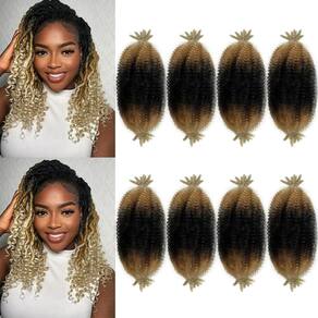 Braiding Hair Sunsmilely Marley Twist 20 cm, 8 pacotes, loiro