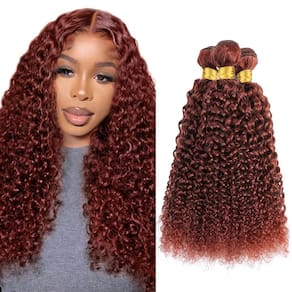 Pacotes de cabelo Fridnae Color 33 Curly Wave 12-34 polegadas 300g