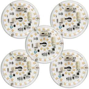Painel de substituição de luz de ventilador de teto PCB 4 polegadas 18 W LED, pacote com 5