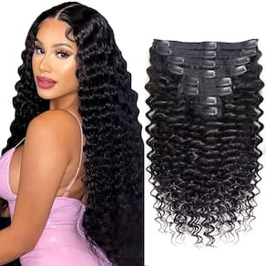 Extensão de clipe Deep Wave Full Head Cecycocy 120g