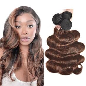 Pacotes de cabelo Freiuoke Body Wave Light Brown 45-55cm 3 pacotes