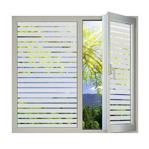 Película de privacidade para janelas DERZGAO Stripe Anti-UV Heat Control